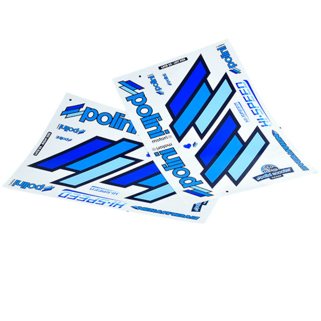 Pegatinas (Set) Polini "Team Scooter" (borde negro), 2 caras A2