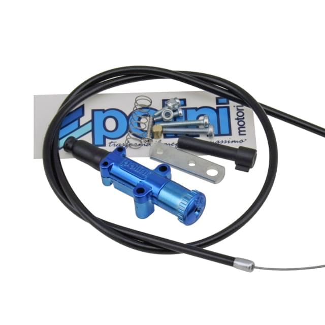 Choke (Kit) Polini, kit completo con cable, azul