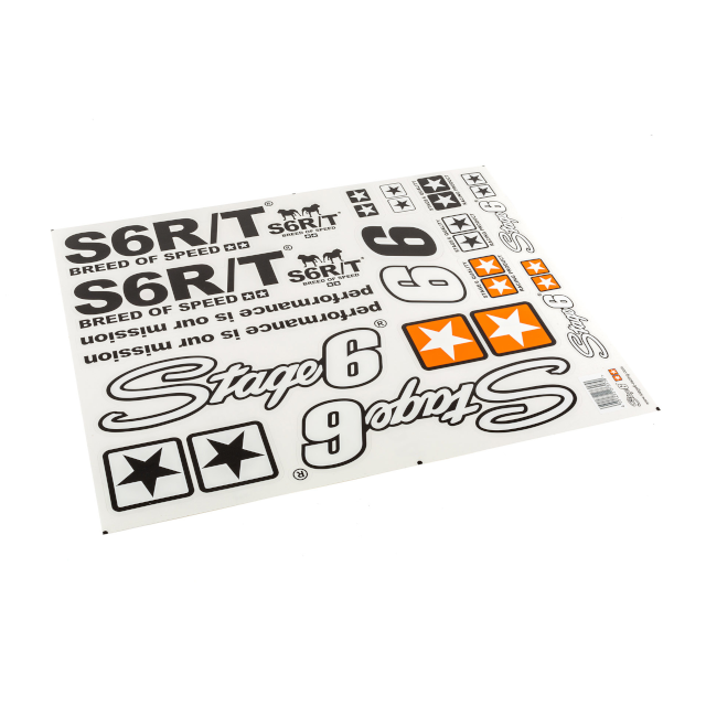 Set Pegatinas Stage6 Racing Team MKII DIN A2 borde negro para superficies claras