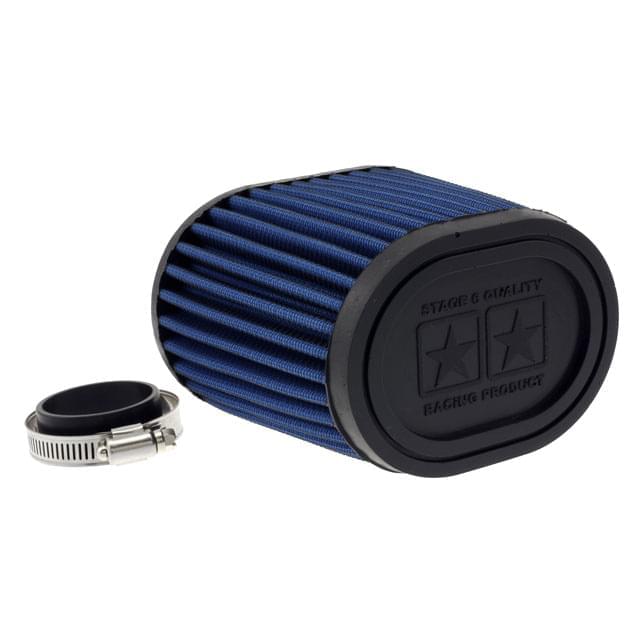 Filtro de aire Stage6 DRAG-RACE, Airbox azul, conexión 44mm + 49mm