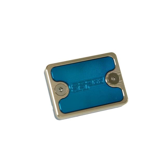 Tapa Stage6 "SSP" para depósito del freno, Gilera Runner, azul/metalizado