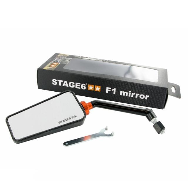 Retrovisor Stage6 SSP F1-Look, lado izquierdo, carbono brillante