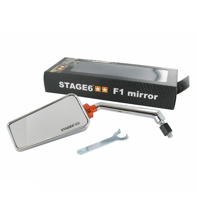 Retrovisor Stage6 SSP F1-Look, lado izquierdo, cromado