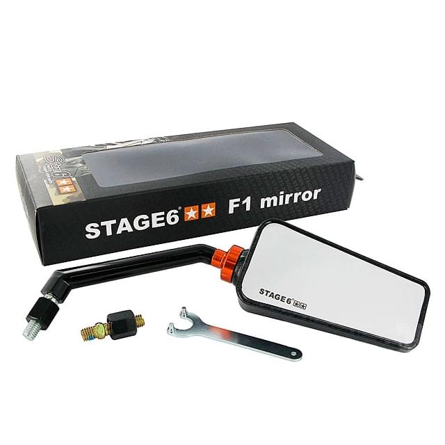 Retrovisor Stage6 SSP F1-Look, lado derecho, carbono brillante