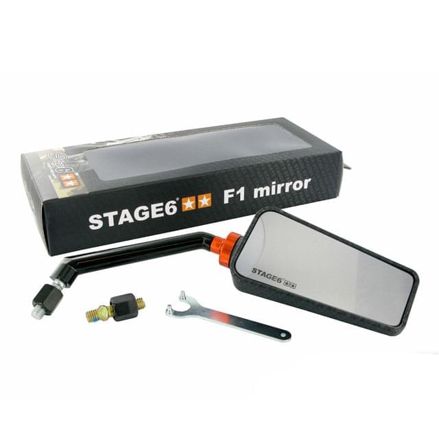 Retrovisor Stage6 SSP F1-Look, lado derecho, carbono mate