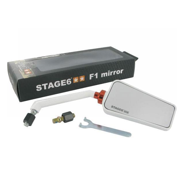 Retrovisor Stage6 SSP F1-Look, lado derecho, blanco