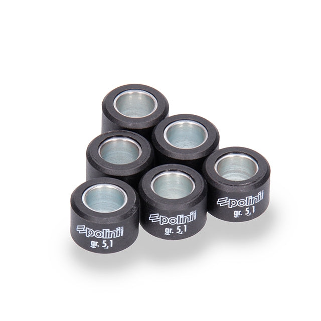 Rodillos Polini con revestimiento, 17x12 ( 5,1g )