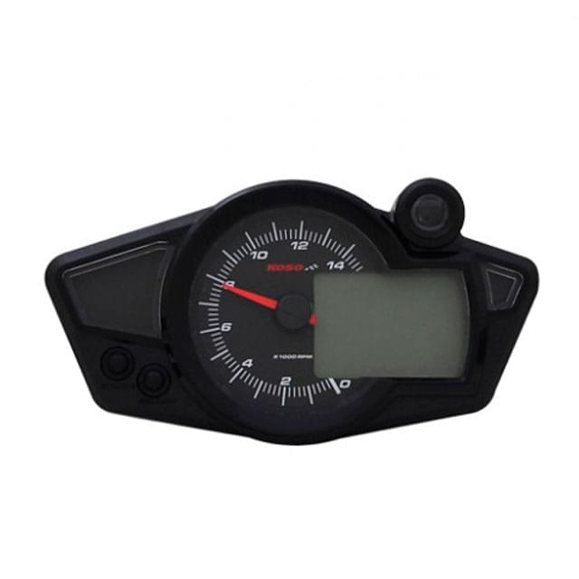 Velocímetro Koso RX1N GP Style Display negro, luz blanca (CE)