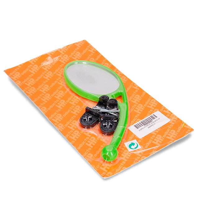 Retrovisor universal offroad con abrazadera para manillar HP Verde
