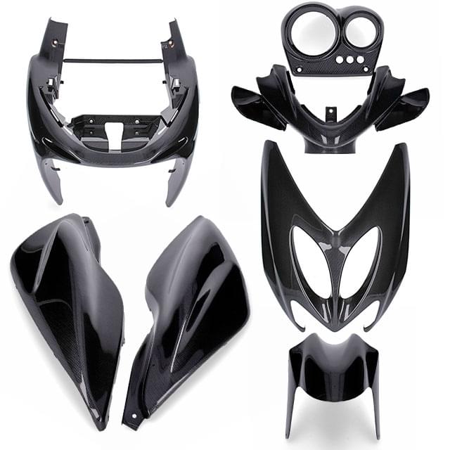 Kit de carenados Yamaha Aerox / MBK Nitro 7 piezas estilo carbono AllPro
