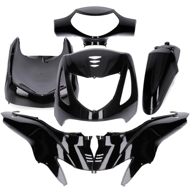 Kit de carenados Honda SH <2004 6 piezas negro AllPro