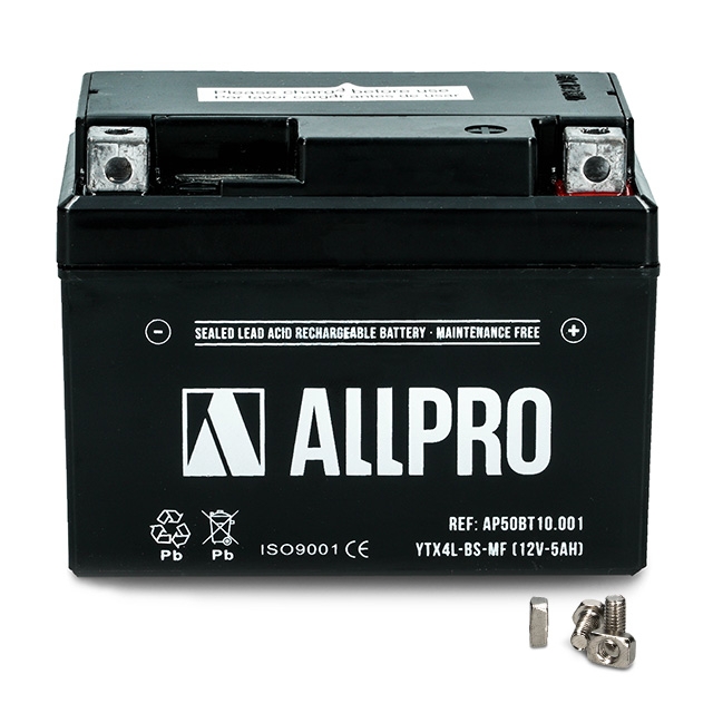 Caja de 10 baterías YTX4L-BS Sellada Allpro