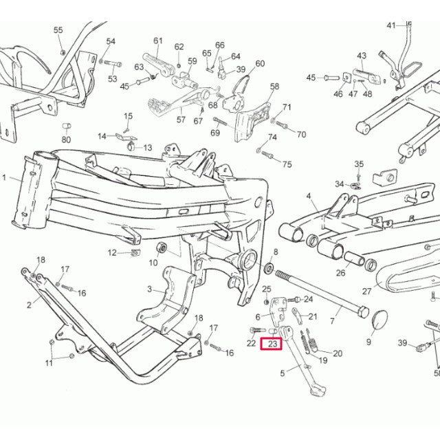 Casquillo caballete Rieju RS2 Matrix 50/125cc