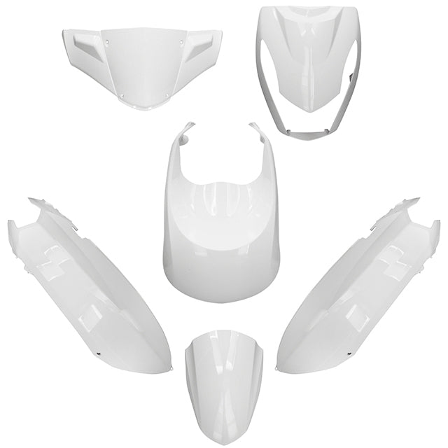 Kit de carenados Peugeot Kisbee 50/100 6 piezas blanco metálico AllPro