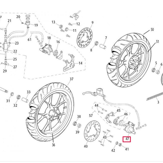 Pinza de freno delantero Rieju MRT 50 / Marathon 125