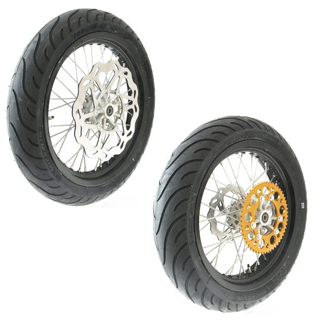 Juego ruedas completas 17" Rieju MRT SM Pro, Negro