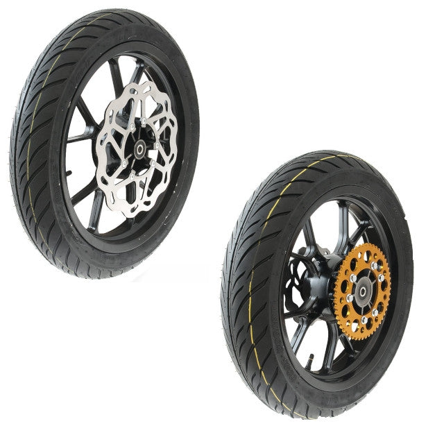 Juego ruedas completas aleación 17" Rieju MRT SM Pro, Negro