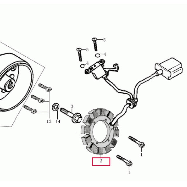 Estator Rieju Marathon 125 AC 2016