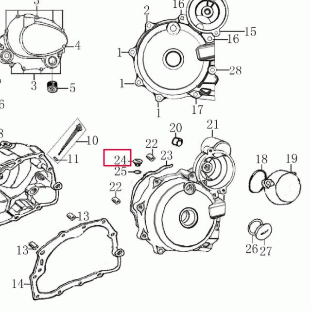 Tapón pequeño carter Rieju Marathon / Tango AC 125cc