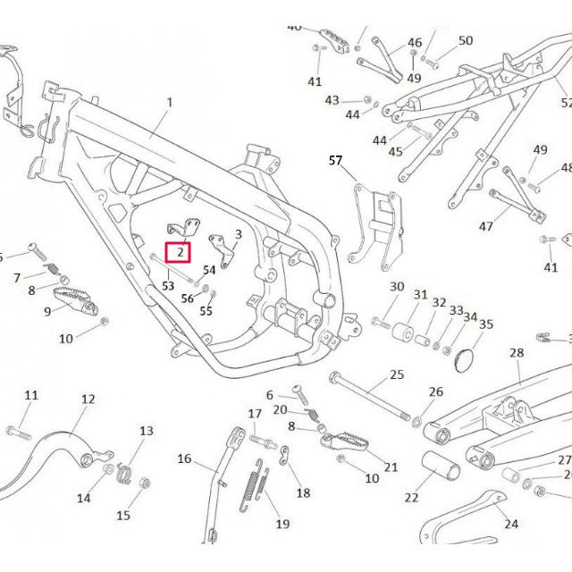 Soporte tirante derecho motor Rieju Marathon 125 AC 