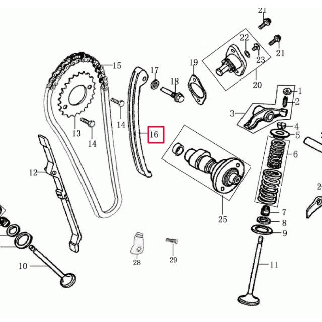 Patín cadena de distribución Rieju Marathon / Tango 125