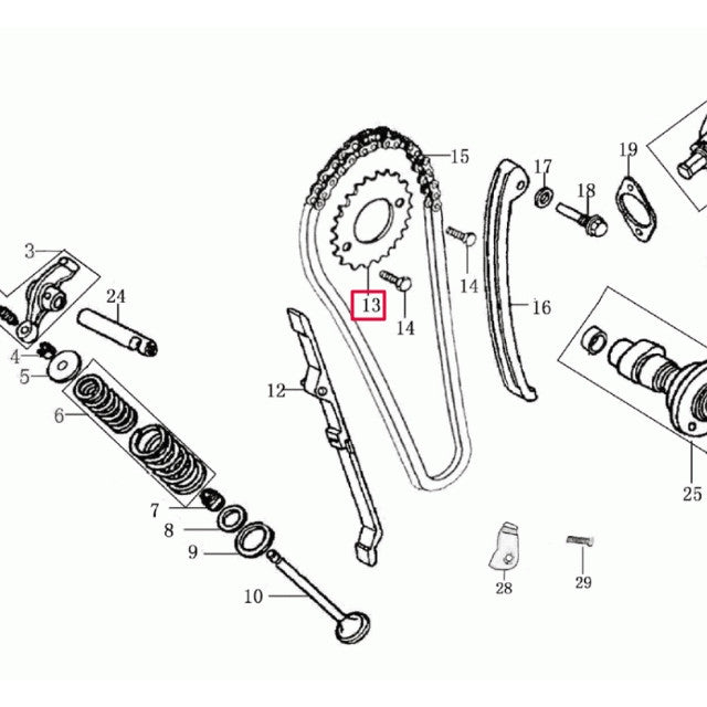 Piñón cadena de distribución Rieju Marathon / Tango 125