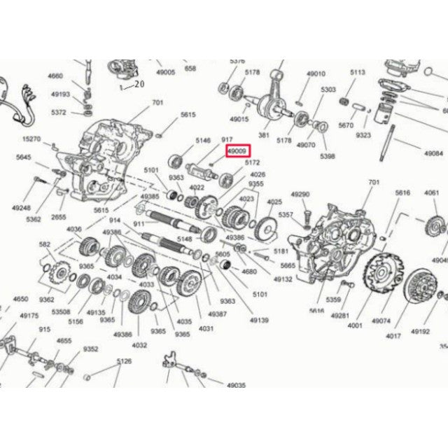 Chaveta eje balance 4x4x8 Minarelli AM6 Rieju
