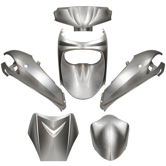 Kit de carenados Peugeot New Vivacity 50 6 piezas AllPro Plata Metal