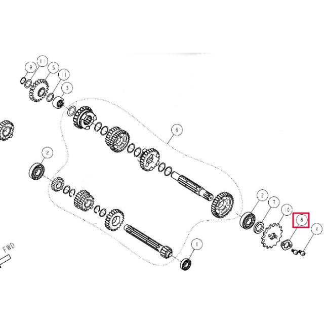 Pletina piñón de ataque Pitbike motor Daytona Anima