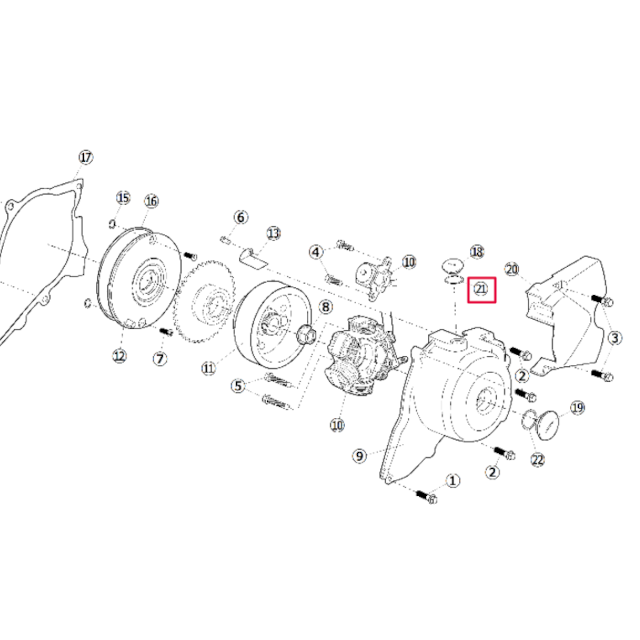 Junta tórica tapón pequeño tapa encendido 190 arranque elec. motor Daytona Anima