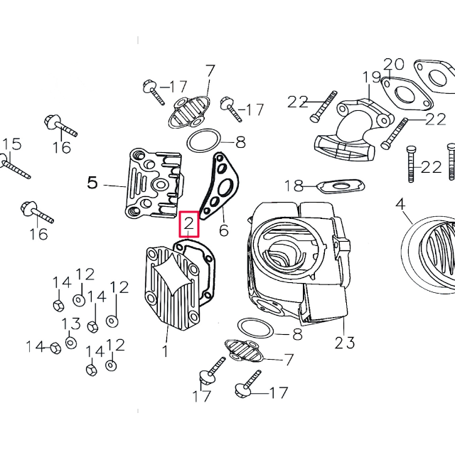 Junta tapa culata Pitbike motor 150-3/E 150-5 YX