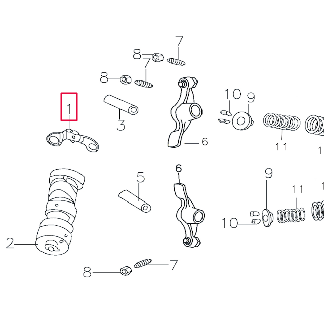 Pletina bloqueo levas Pitbike motor 150-3/E 150-5 YX