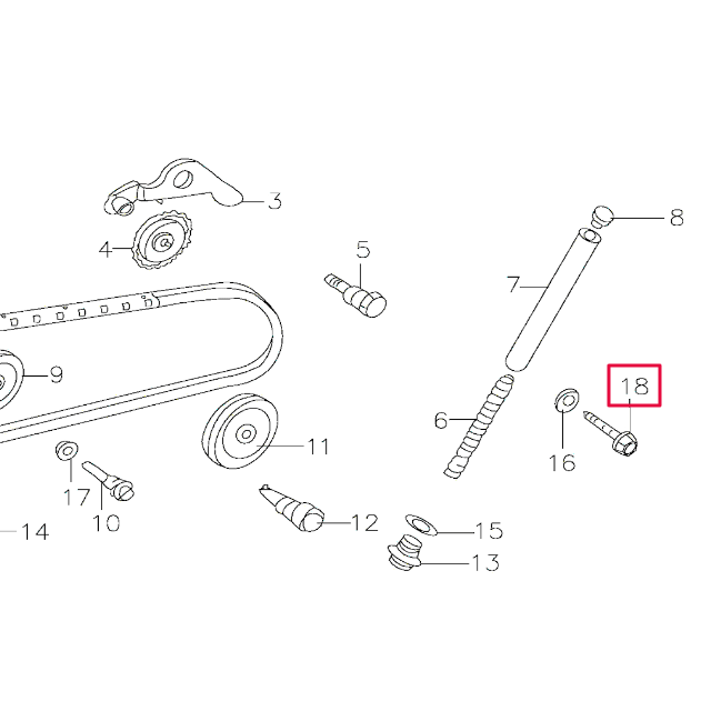 Tornillo distribución Pitbike motor 150-3/E 150-5 YX