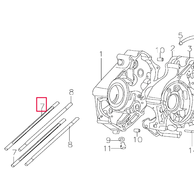 Espárrago cilindro tipo A Pitbike motor 150-3/E 150-5 YX