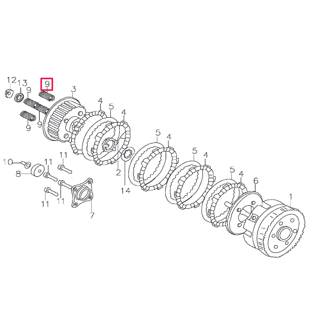 Muelle embrague Pitbike motor 150-3 150-5 YX