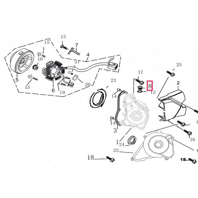 Tapón registro tapa encendido Pitbike motor 150-3 YX