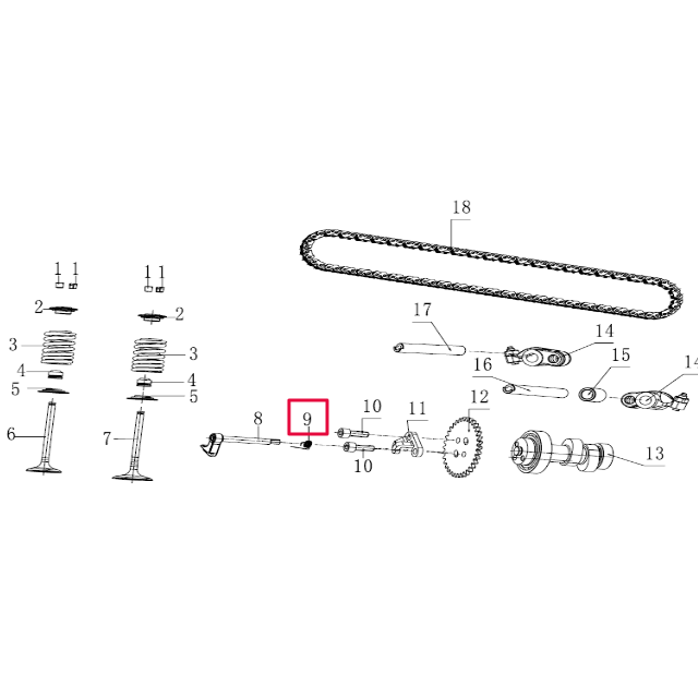 Muelle descompresor Pitbike motor 190 Zongshen
