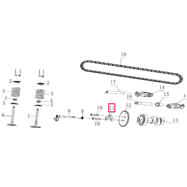 Pletina descompresor Pitbike motor 190 Zongshen