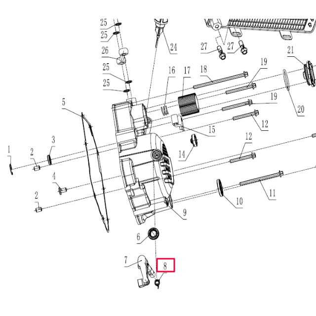 Reten leva embrague Pitbike motor 190 Zongshen