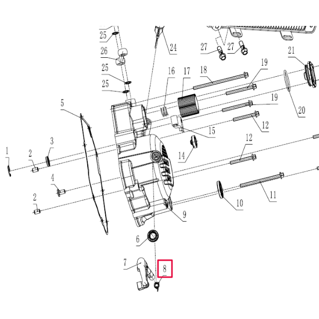 Muelle leva de embrague Pitbike motor 190 Zongshen
