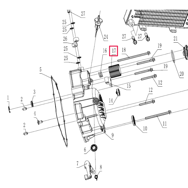 Filtro de aceite Pitbike motor 190 Zongshen