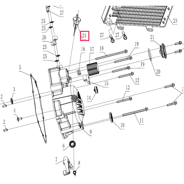 Varilla nivel de aceite Pitbike motor 190 Zongshen