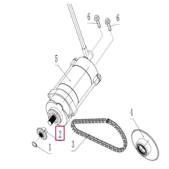 Piñón motor de arranque Pitbike motor 190 Zongshen