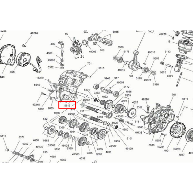 Pasador de clavija carter Rieju motores AM6