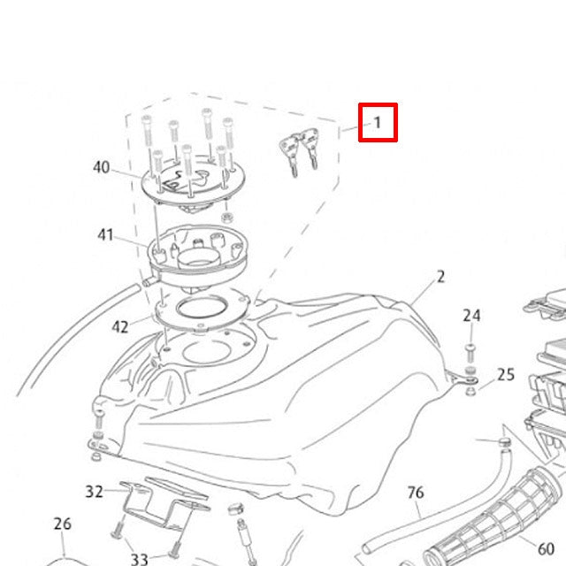 Juego de cerraduras completo Rieju RS3 50cc-125cc