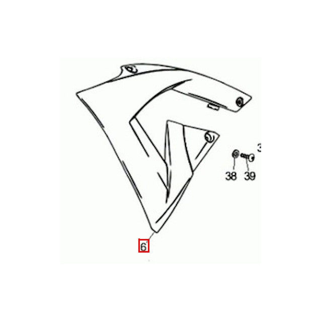 Tapa radiador izquierda Rieju 50 SMX 08 azul