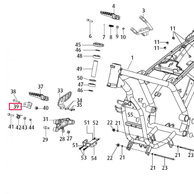 Soporte estribera Rieju Century 125 Euro 4