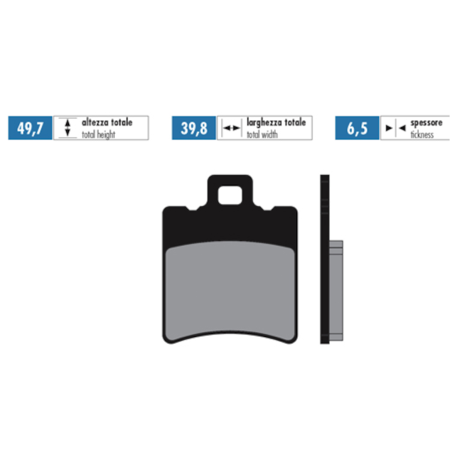 Pastillas de freno Polini For Race Beta Ark / Yamaha Aerox / Jog - Sinterizadas