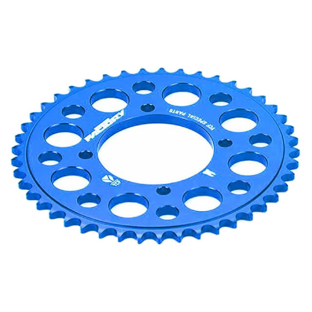 Corona Pitbike Z-43 420 4 agujeros Aluminio Azul YCF