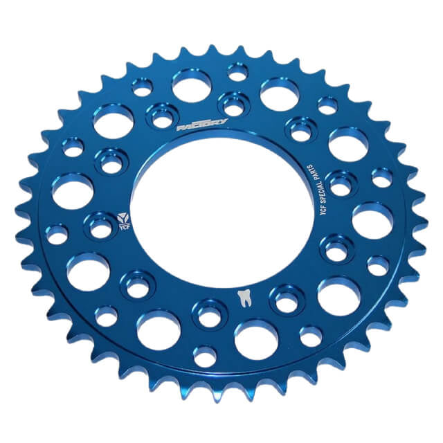 Corona Pitbike Z-47 420 5 agujeros Aluminio Azul YCF